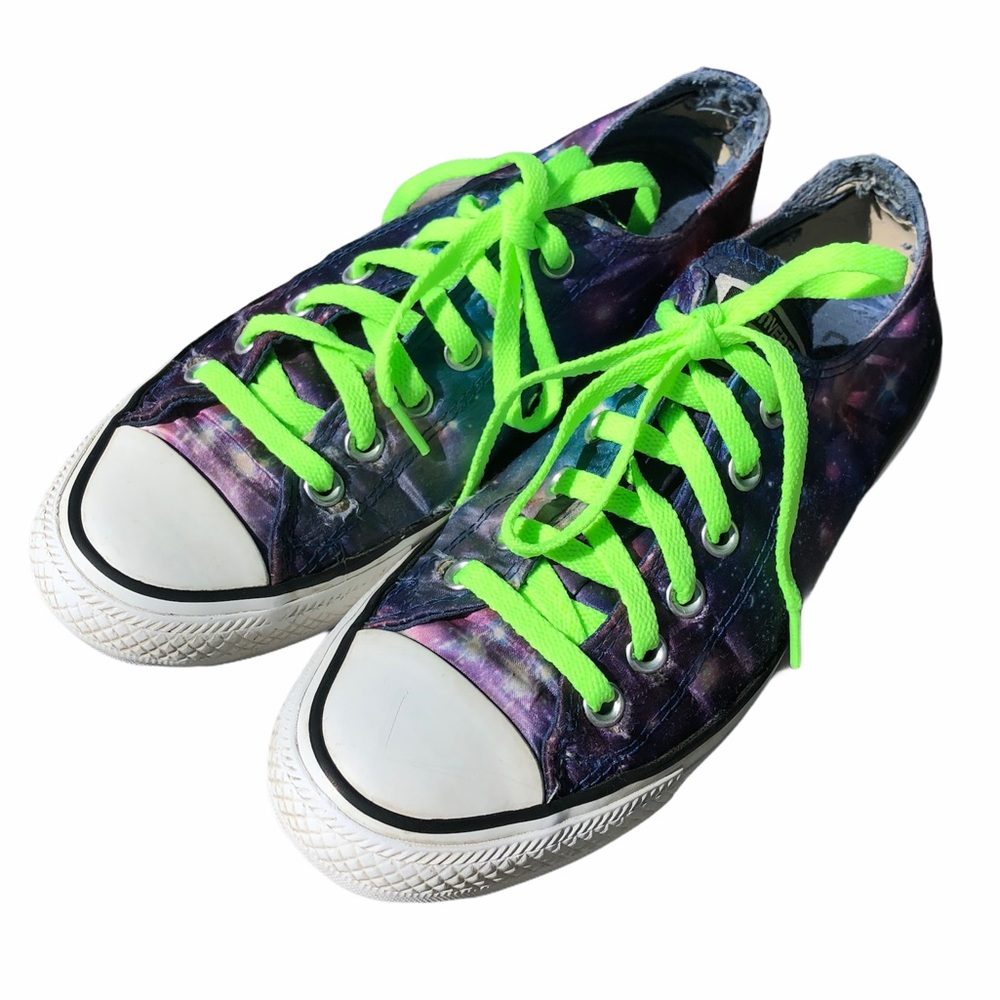 Converse Satin Galaxy All-Star Sneakers! New Laces! VGUC!